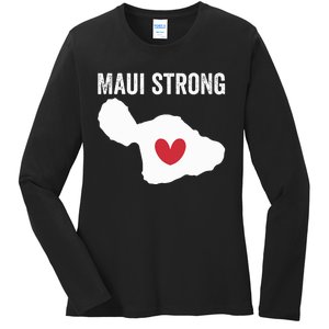 Pray For Maui Hawaii Strong Ladies Long Sleeve Shirt