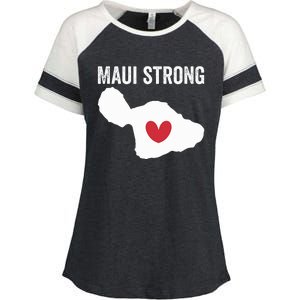 Pray For Maui Hawaii Strong Enza Ladies Jersey Colorblock Tee