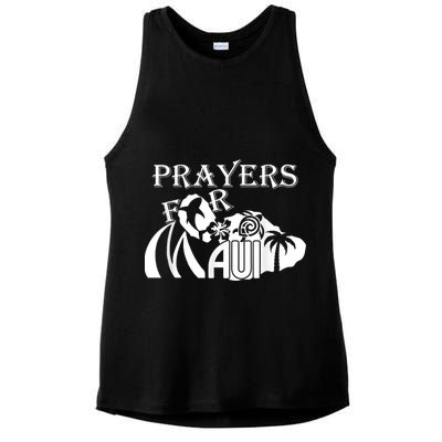 Pray For Maui Hawaii Strong Ladies PosiCharge Tri-Blend Wicking Tank