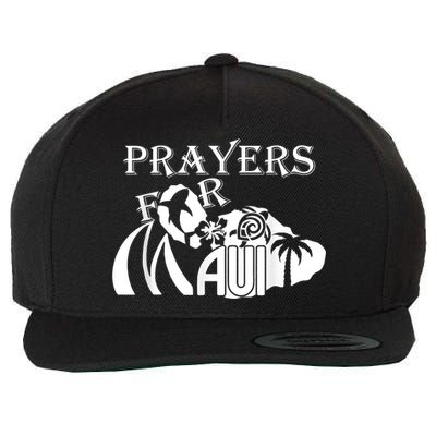 Pray For Maui Hawaii Strong Wool Snapback Cap