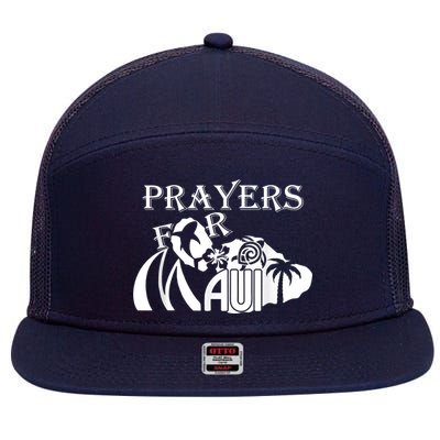 Pray For Maui Hawaii Strong 7 Panel Mesh Trucker Snapback Hat
