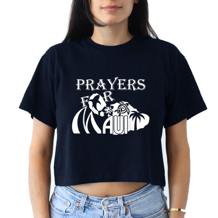 Pray For Maui Hawaii Strong Women's Crop Top Tee