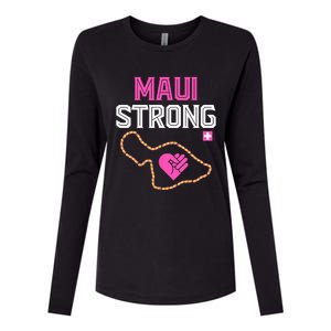 Pray For Maui Hawaii Strong Womens Cotton Relaxed Long Sleeve T-Shirt