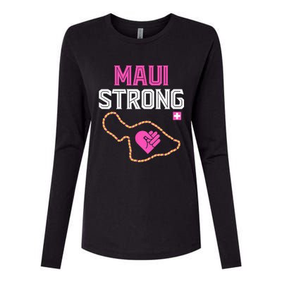 Pray For Maui Hawaii Strong Womens Cotton Relaxed Long Sleeve T-Shirt