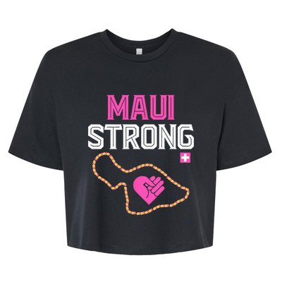 Pray For Maui Hawaii Strong Bella+Canvas Jersey Crop Tee