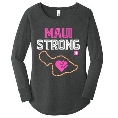 Pray For Maui Hawaii Strong Women's Perfect Tri Tunic Long Sleeve Shirt