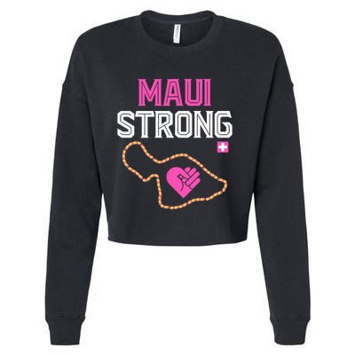 Pray For Maui Hawaii Strong Cropped Pullover Crew