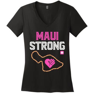 Pray For Maui Hawaii Strong Women's V-Neck T-Shirt