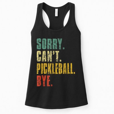 Pickleball For Men Funny Sorry Cant Pickleball Womens Tank Top