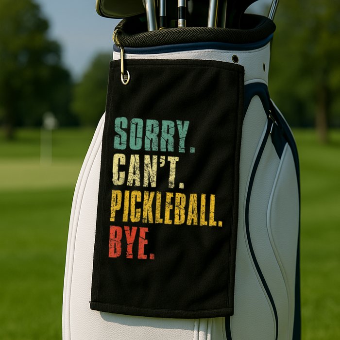 Pickleball For Men Funny Sorry Cant Pickleball Golf Towel