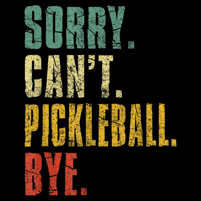 Pickleball For Men Funny Sorry Cant Pickleball Cropped Pullover Crew