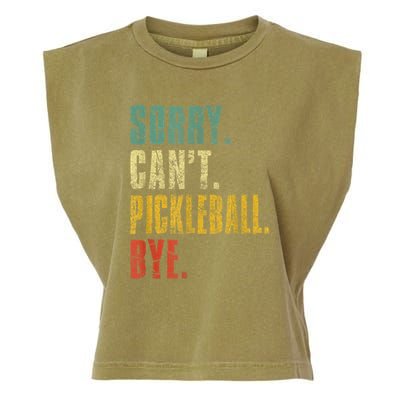 Pickleball For Men Funny Sorry Cant Pickleball Garment-Dyed Women's Muscle Tee
