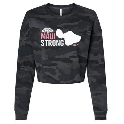 Pray For Maui Hawaii Strong Cropped Pullover Crew