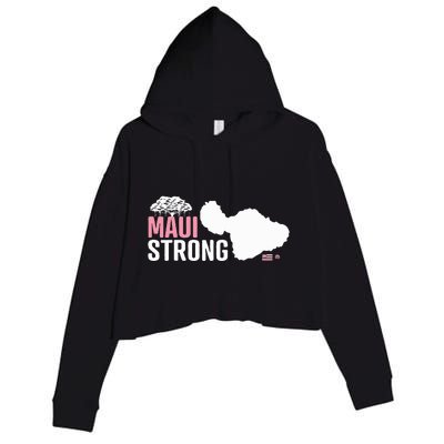 Pray For Maui Hawaii Strong Crop Fleece Hoodie