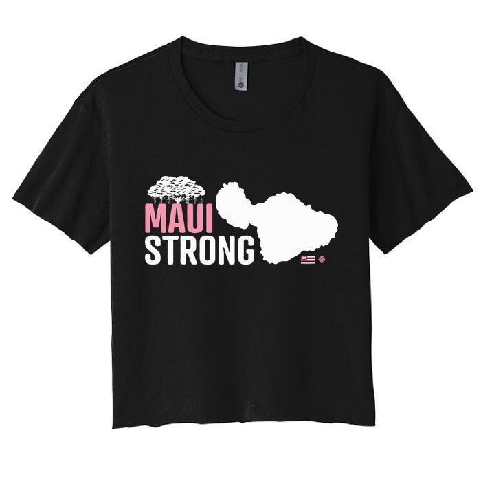 Pray For Maui Hawaii Strong Women's Crop Top Tee