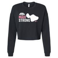 Pray For Maui Hawaii Strong Cropped Pullover Crew