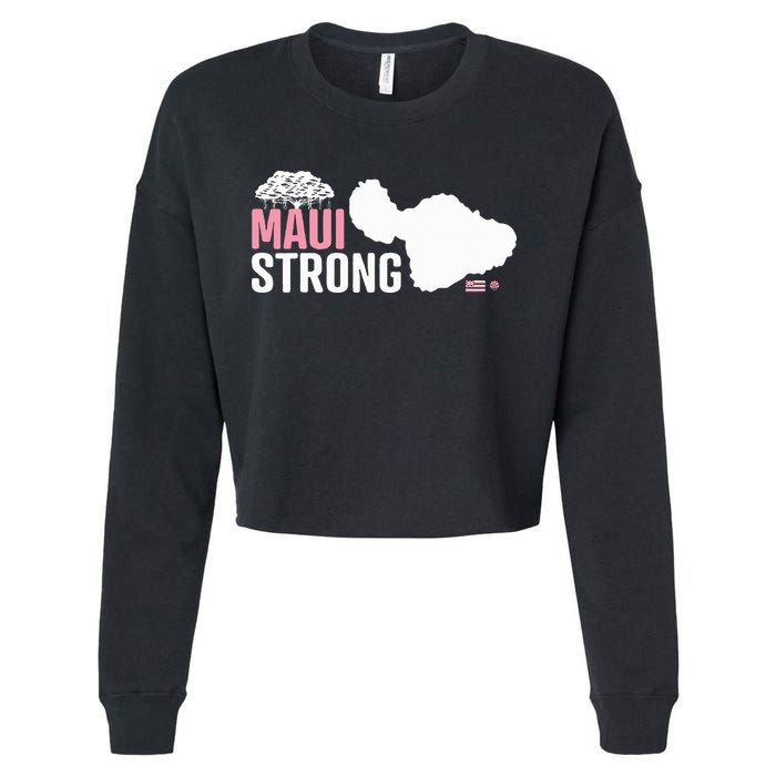 Pray For Maui Hawaii Strong Cropped Pullover Crew