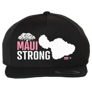 Pray For Maui Hawaii Strong Wool Snapback Cap