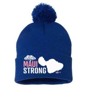 Pray For Maui Hawaii Strong Pom Pom 12in Knit Beanie