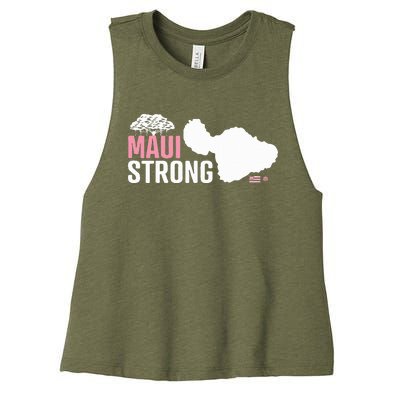 Pray For Maui Hawaii Strong Women's Racerback Cropped Tank