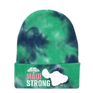 Pray For Maui Hawaii Strong Tie Dye 12in Knit Beanie