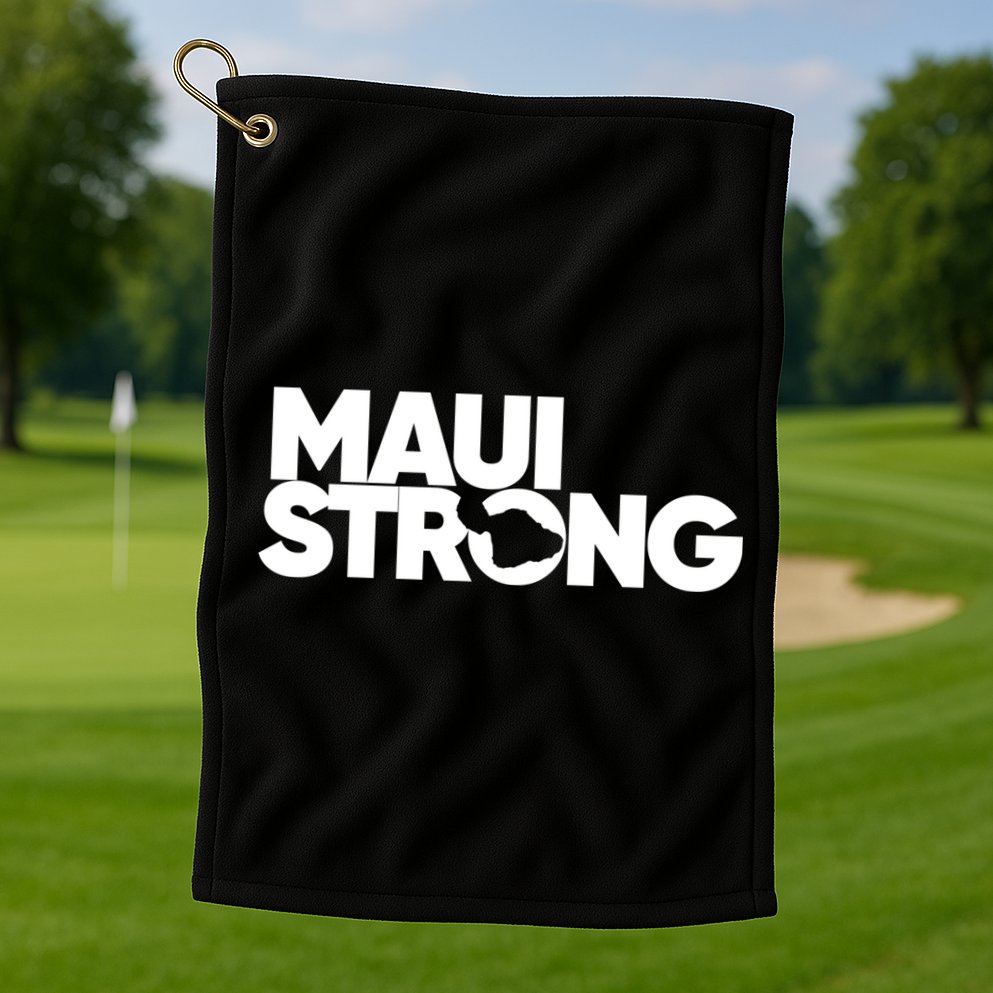 Pray For Maui Hawaii Strong Golf Towel