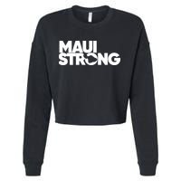 Pray For Maui Hawaii Strong Cropped Pullover Crew