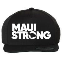 Pray For Maui Hawaii Strong Wool Snapback Cap