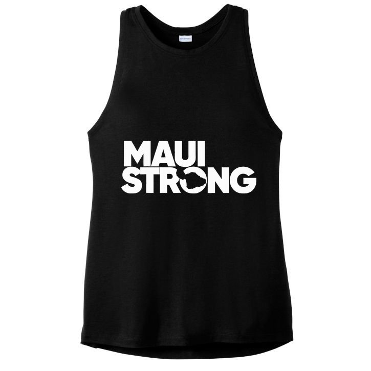Pray For Maui Hawaii Strong Ladies PosiCharge Tri-Blend Wicking Tank