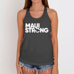 Pray For Maui Hawaii Strong Women's Knotted Racerback Tank