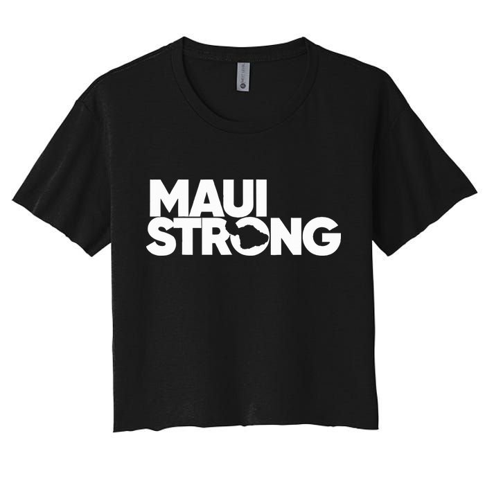 Pray For Maui Hawaii Strong Women's Crop Top Tee