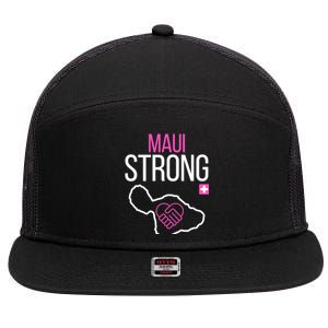 Pray For Maui Hawaii Strong 7 Panel Mesh Trucker Snapback Hat