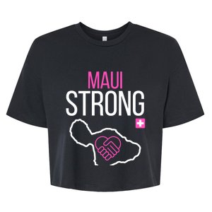 Pray For Maui Hawaii Strong Bella+Canvas Jersey Crop Tee