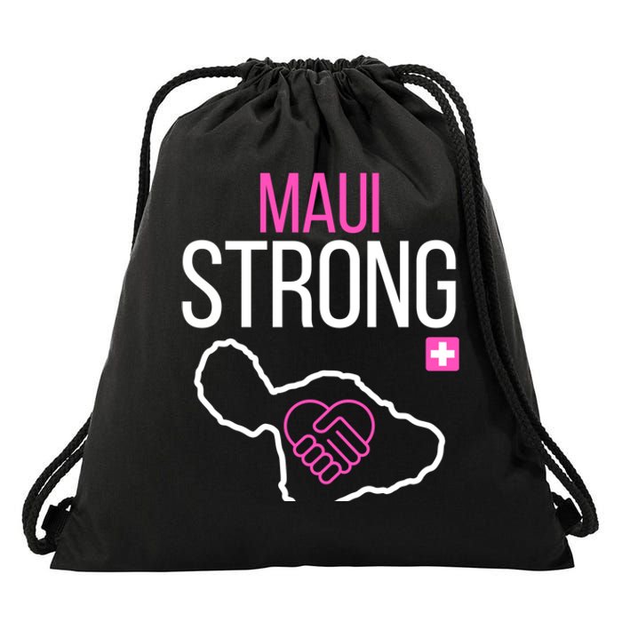 Pray For Maui Hawaii Strong Drawstring Bag