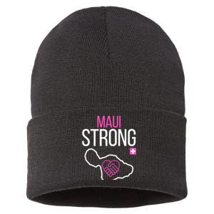 Pray For Maui Hawaii Strong Sustainable Knit Beanie