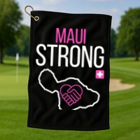 Pray For Maui Hawaii Strong Golf Towel