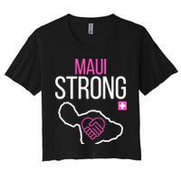 Pray For Maui Hawaii Strong Women's Crop Top Tee
