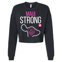 Pray For Maui Hawaii Strong Cropped Pullover Crew