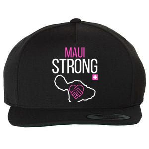 Pray For Maui Hawaii Strong Wool Snapback Cap