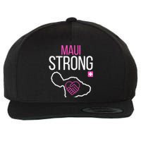 Pray For Maui Hawaii Strong Wool Snapback Cap