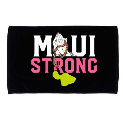 Pray For Maui Hawaii Strong Microfiber Hand Towel