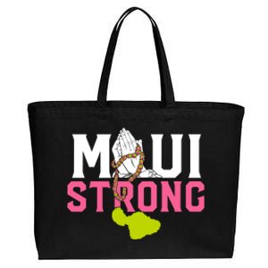 Pray For Maui Hawaii Strong Cotton Canvas Jumbo Tote