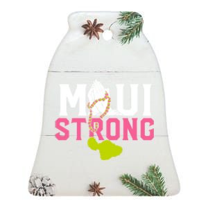 Pray For Maui Hawaii Strong Ceramic Bell Ornament