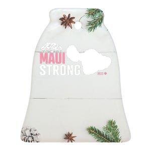 Pray For Maui Hawaii Strong Ceramic Bell Ornament