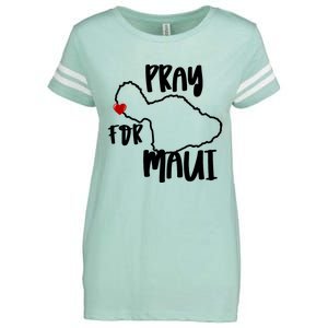 Pray For Maui Hawaii Strong Enza Ladies Jersey Football T-Shirt