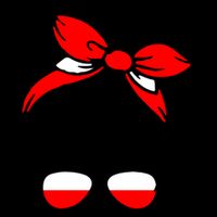 Polish Flag Messy Bun Patriotic Polska Poland Gift Cooling Performance Crew T-Shirt