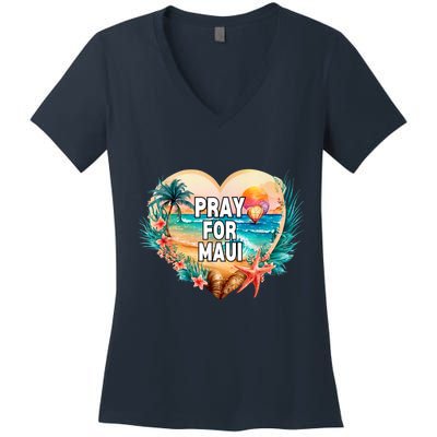 Pray For Maui Hawaii Strong Women's V-Neck T-Shirt