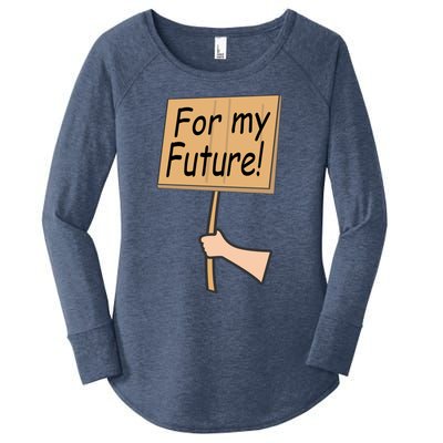 Pregnancy For My Future Climate Change Activist Gift Women's Perfect Tri Tunic Long Sleeve Shirt