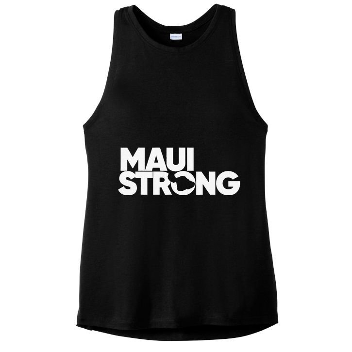 Pray For Maui Hawaii StrongCute Love Ladies PosiCharge Tri-Blend Wicking Tank