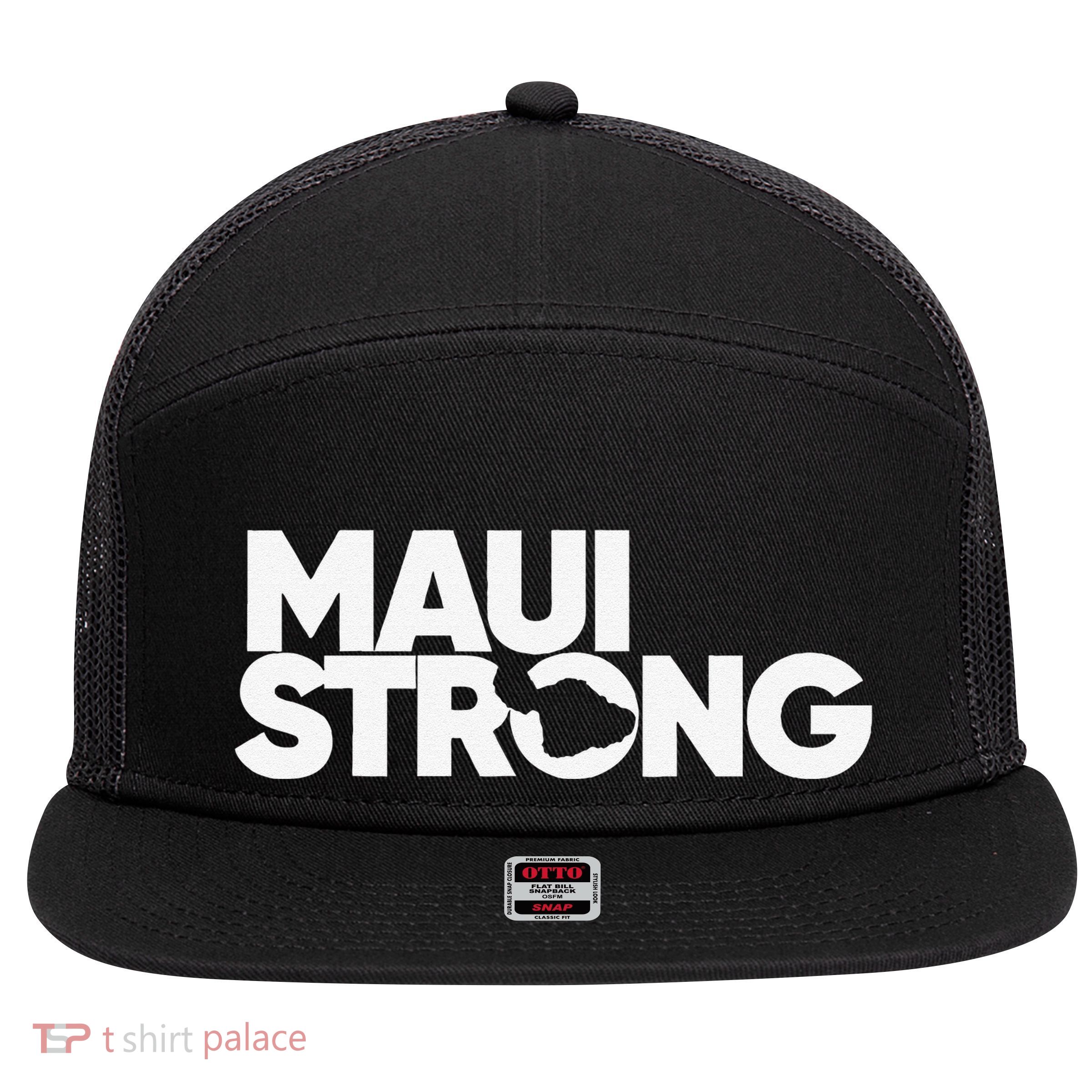 Pray For Maui Hawaii StrongCute Love 7 Panel Mesh Trucker Snapback Hat